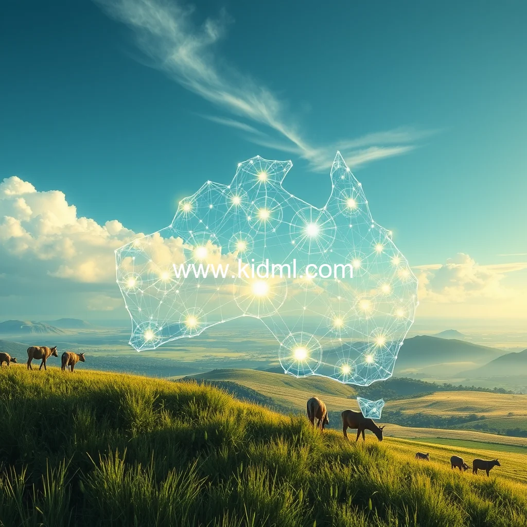 Artistic representation for Neural Notes : Australia now has a national rural AI network