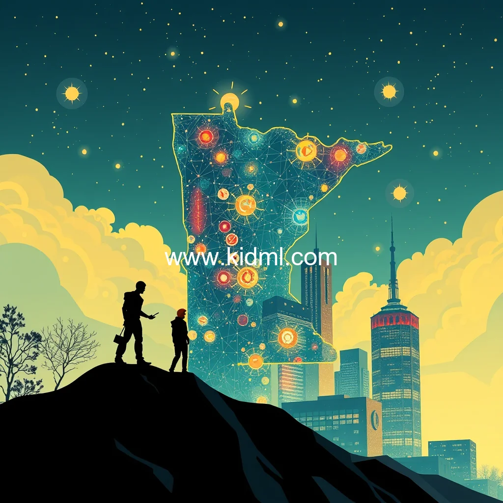 Artistic representation for Preparing minnesota students for ai: university futures!