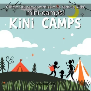 Artistic representation for Cincinnati rec commission's festive kids' mini-camps!